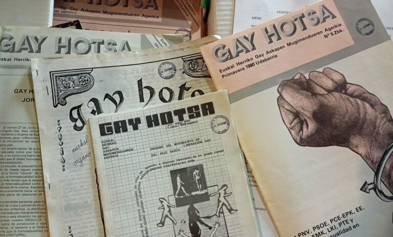 Periodico Gay Hotsa edito da EHGAM - Bilbao posseduto presso il Centro